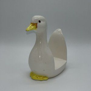Vintage Ceramic Duck (Napkin Holder?) Kitschy Farmhouse Decor